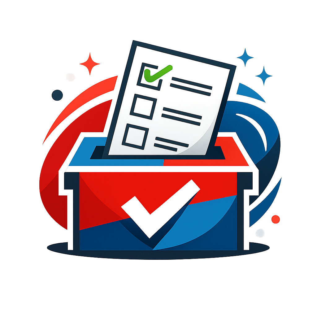 vector abstract icony image of voting ballot